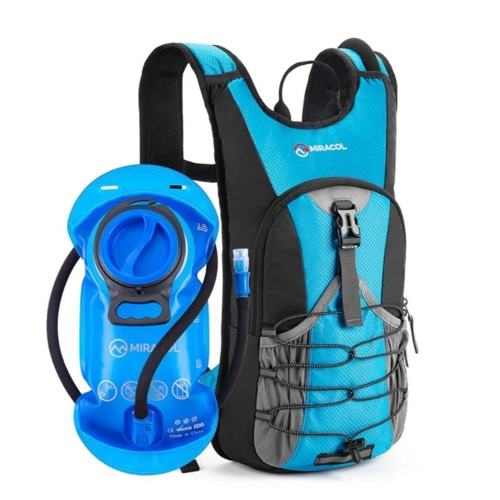 Miracol Hydration Backpack Unisex 2L Blue Thermal Insulated‎ Hiking Running Pack